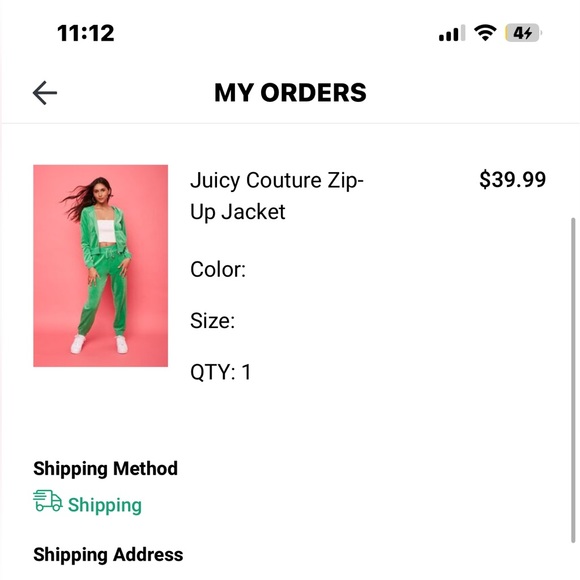 Juicy Couture Velour Zip Up Jacket [Pants Available On Page] SOLD SEPARATELY - Picture 8 of 8